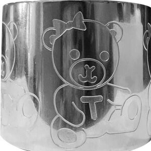NWOT Tunnel Vision stainless steel bangle bracelet with teddy bear design
